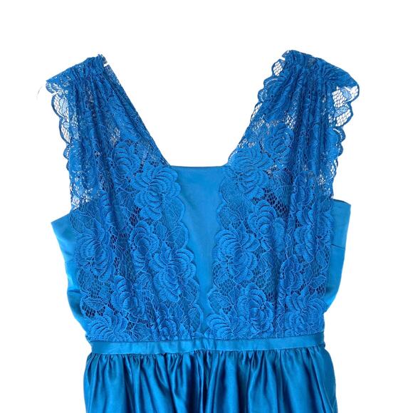 ModCloth Geode Blue Fairycore Lace Short Sleeveless Formal Dress Size Medium - Picture 2 of 9